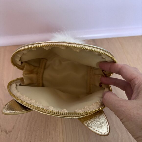 Too Faced Bunny Cosmetics Bag in Gold - Picture 5 of 6